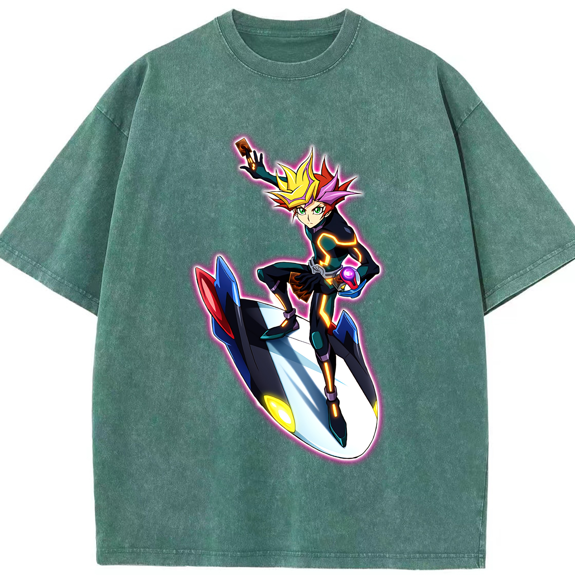 （画像用） 遊☆戯☆王 Yu-Gi-Oh! 綿100% ヴィンテージ風 半袖Tシャツ（フロントプリント）